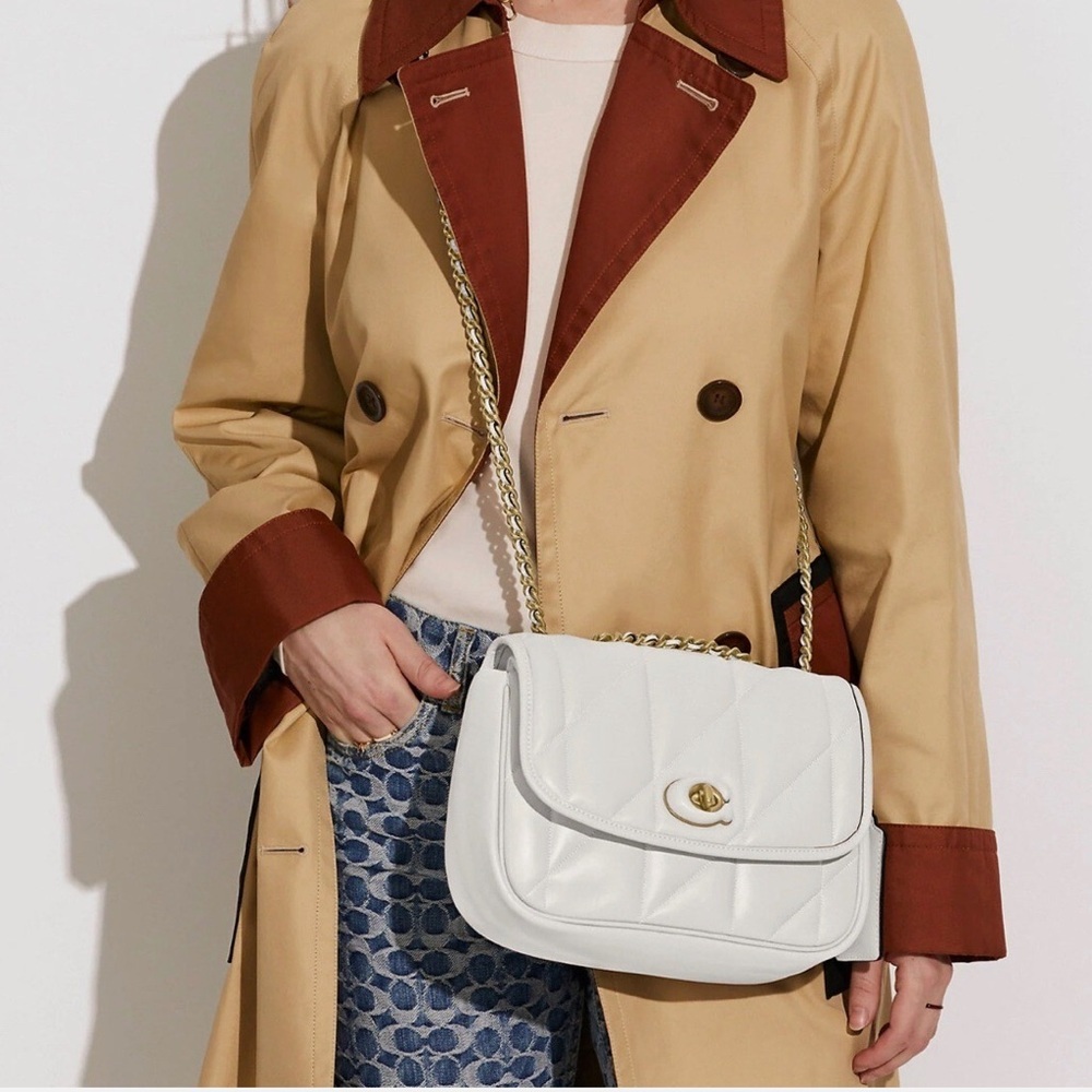 Coach Maddison Pillow Convertible Shoulder Bag NWT Largest size in Chalk - Picture 17 of 17